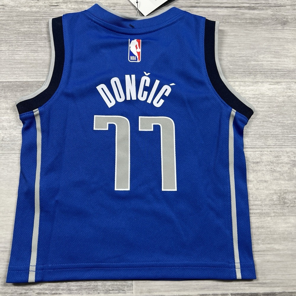 Nike Engineered Luka Doncic Blue Dallas Mavericks NBA Jersey #77 Kids Unisex 24M